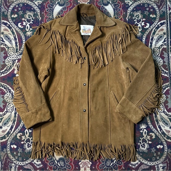 Vintage Excelled Leather Western Fringe Cowboy Jacket Women’s Medium - Picture 1 of 14